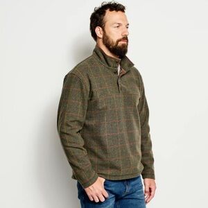 ORVIS Green Mountain Green Snap-Neck Fleece Pullover | size XL